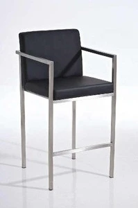 Bar stool Atlantic high-grade steel barstools faux leather various colours