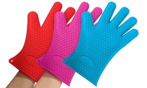 BBQ Oven Gloves Best Versatile Heat Resistant Grill Gloves Insulated Silicone Oven Mitts For Silicone Glove