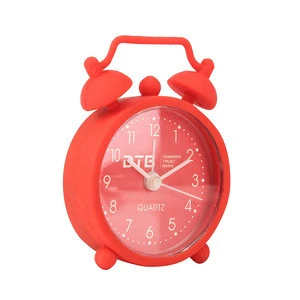 Bed Room Decoration Children Alarm Silicone Clock Twin Bell Clock