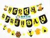 Best selling felt balloon banner happy birthday party decorations set felt bumble bee banner flag