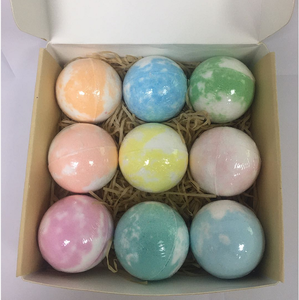 Best Selling New Design OEM Factory Fragrance Bath Bomb Packaging Relaxing Color Mixture Bubble Bath Bomb Bath Salt Ball