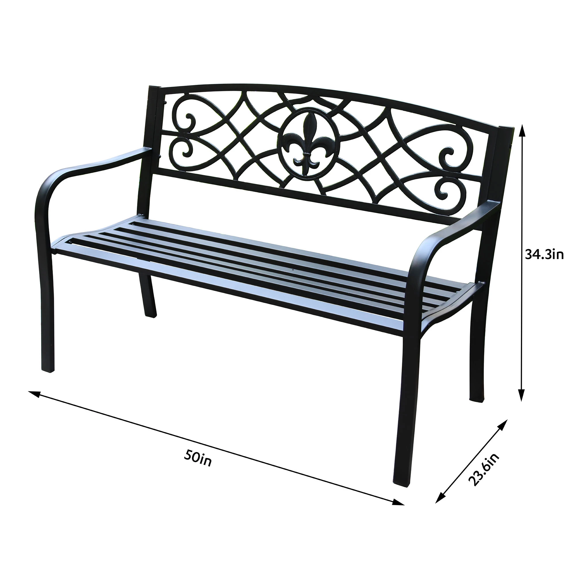 Best Selling Top Quality Garden Lounge Chair Garden Benches Metal Park Outdoor Steel Benches