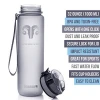 Best Sports Water Bottle - 32oz Large - Fast Flow, Flip Top Leak Proof Lid w/ One Click Open - Non-Toxic BPA Free & Eco-Friendly