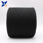 black carbon 20D wrap black bamboo fiber yarn Ne16  by S+Z concurrently twist black bamboo fiber yarn Ne16 touchscreen gloves