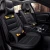 Import Black Four Seasons GM Universal 10pcs Full Set Needlework PU leather Front and Rear Car Seat Cushion Cover from China