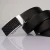 Import Black Leather tight denim belt custom badge 3.5cm long 180-200cm ratchet automatic sliding buckle belt strap buckle from China