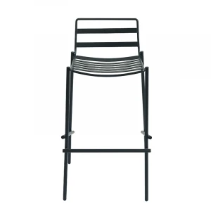 Black Metal  Bistro Chairs Outdoor Folding Bar Chair Stool High Chair