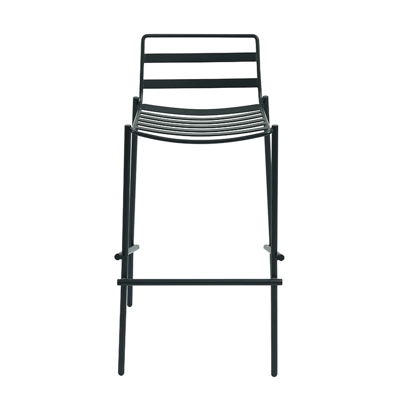 Black Metal  Bistro Chairs Outdoor Folding Bar Chair Stool High Chair