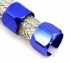Blue Flex Braided Stainless Steel Hose Sleeving Kit - Radiator, Vacuum, Heater and Fuel Line Hose