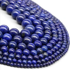Blue  Natural Genuine Stone  Lapis Lazuli Beads Round 4mm 6mm 8mm 10mm 12mm 14mm 15.5" Strand Loose Beads