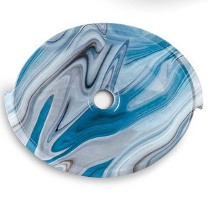 Blue Onyx Stone Sink Bowl Bathroom Vanity Ceramic Wash Basin Art