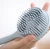 Import BPA Free Eco-friendly Body Exfoliating Silicone Massage Scrubber Long Handle Shower Bath Sponge from China