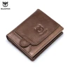 BULLCAPTAIN men Wallet Genuine Leather Men&#x27;s Purse Design male Wallets With Zipper Coin Pocket Card Holder Luxury Wallet