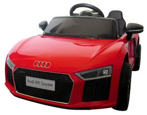 Cabrio AUDI R8 licenced ride on car electric toy baby car MP3 plug in 2 motors battery RC