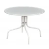 Cafe Garden Terrace Square Picnic Furniture Modern White  Dining Outdoor Tables