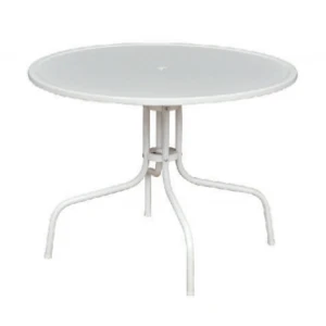 Cafe Garden Terrace Square Picnic Furniture Modern White  Dining Outdoor Tables