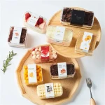 Cake Food Container Box Transparent PS Plastic Sealed Food Candy Dessert Plastic Cake Packaging Disposable Stamping Cake Package