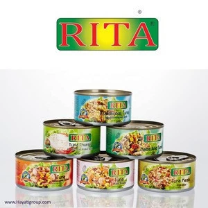 CANNED TUNA FISH IN OLIVE OIL WITH CHILLI FROM THAILAND BLUE RIVA / RITA BRAND