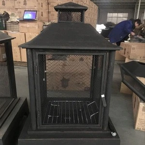 Cast iron Material and Wood fireplace Type wood burner stove