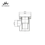 CE Bathroom Fitting Domo Brass Basin Pop-up Waste Pipe Trap
