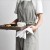 Import Charmcci 505009 Foreign plain Nordic adult cotton apron kitchen Japanese simple home work clothes custom-made logo from China