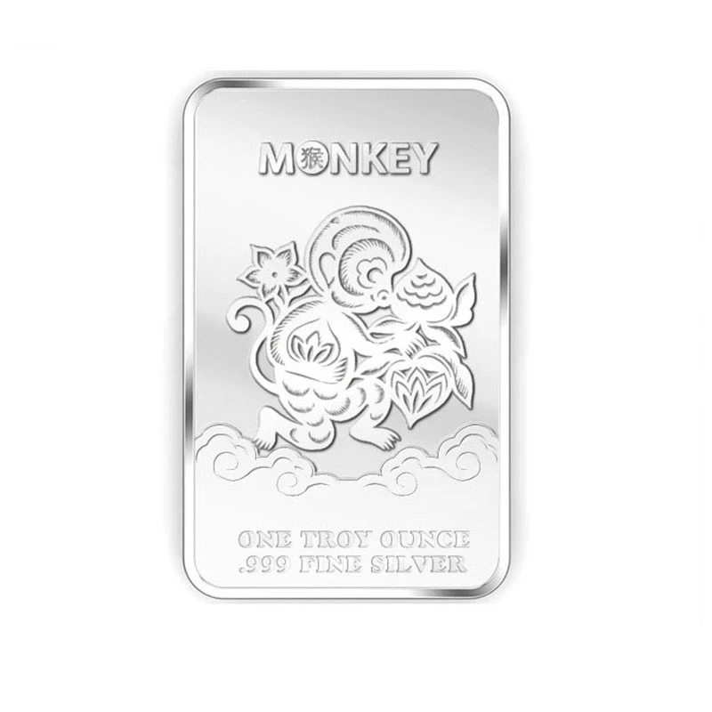 cheap business gift custom brass metal embossed eagle silver plating bullion 10 ounces ag999 1 oz pure fine silver bar
