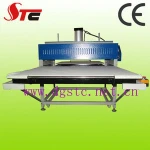 cheap high quality large format double stations pneumatic t shirt printing machine
