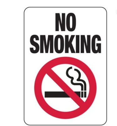 Cheap Reflective Aluminum Safety Sign Custom No Smoking PVC Signs For Warning