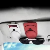 Cheapest Factory Price Universal Car Interior Magnetic Leather Auto Sunglasses Holder Clip Card Ticket Holder