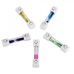 Children Kids Sandglass Toys Tooth Brushing Timer 2 Minutes Smiling Face Sandglass Hourglass Timer Toy Chronograph reminder toys