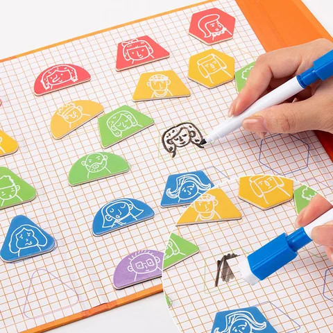 Buy Childrens Magnetic Puzzle Magnetic Shape Color Matching Book ...