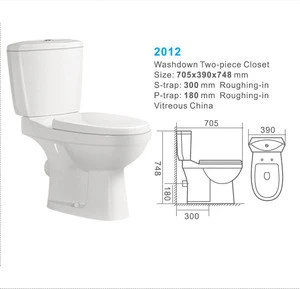 China ceramic sanitary ware two piece toilet seat