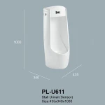 China Ceramic Urinals Supplier ceramic wc wall flush mounted Stall urinal