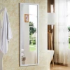 China Custom Design Decorative Wall Dressing Standing White Full Length Mirror For Bedroom