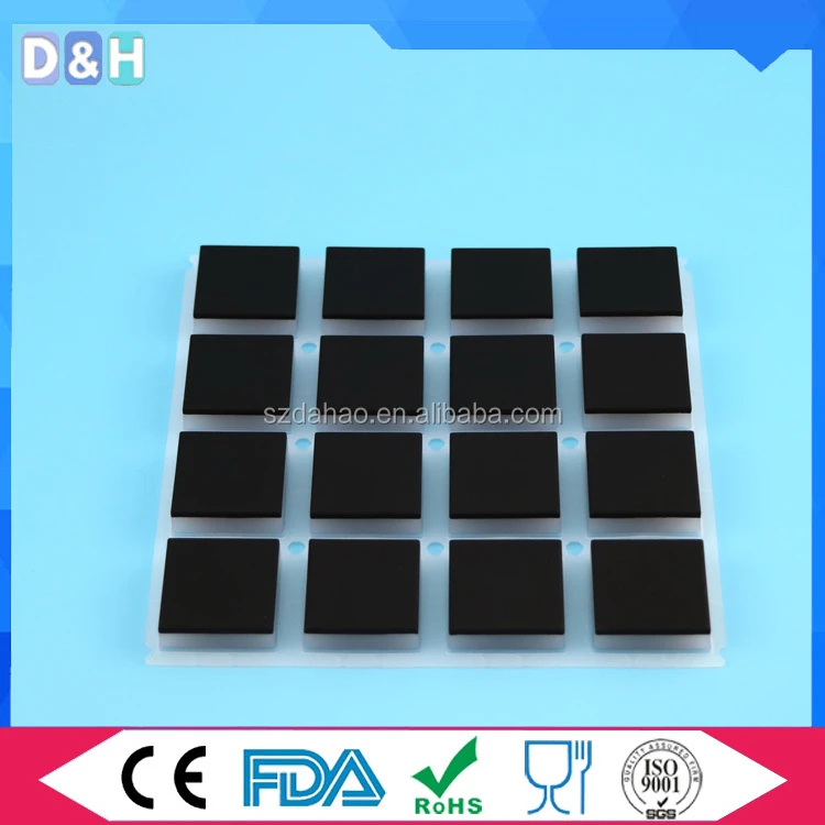 China factory OEM cost mold fee high quality custom silicone rubber keypad for remote