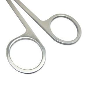 China Factory Stainless Steel Long Tip Eyebrow Scissors For Cutting Nose Eyebrow Eyelash Scissors Straight Makeup Tool