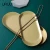 Import China factory supply modern style luxury wedding oval shape metal serving stainless steel gold tray from China