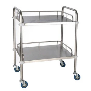 China Made Medical stainless steel trolley hospital food trolley