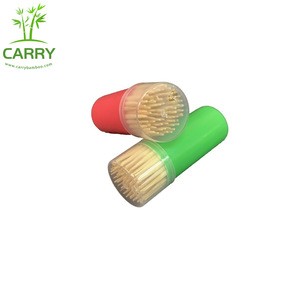 China manufacturer wholesale 2.0mm * 65mm bamboo toothpicks in bottle packing