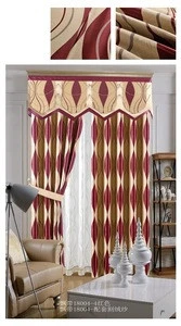 China ManufacturerJacquard Blackout fancy living room curtains and valances