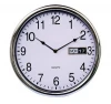 Chrome clock with week and date