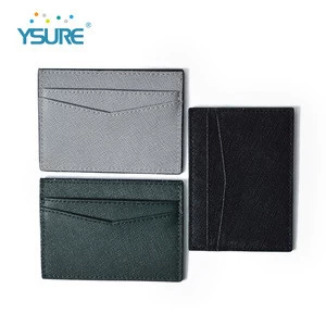 Classic supple PU leather business card case with custom logo cover card holder