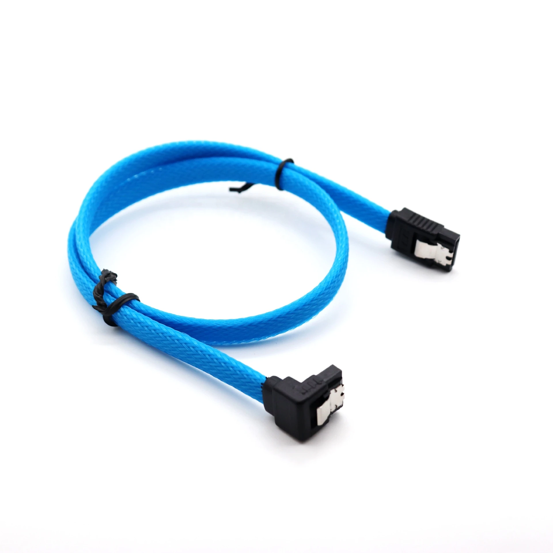 50CM SATA 3.0 III SATA3 7pin Data Cable Right Angle 6Gb/s SSD Cables HDD Hard Disk Data Cord with Nylon Sleeved
