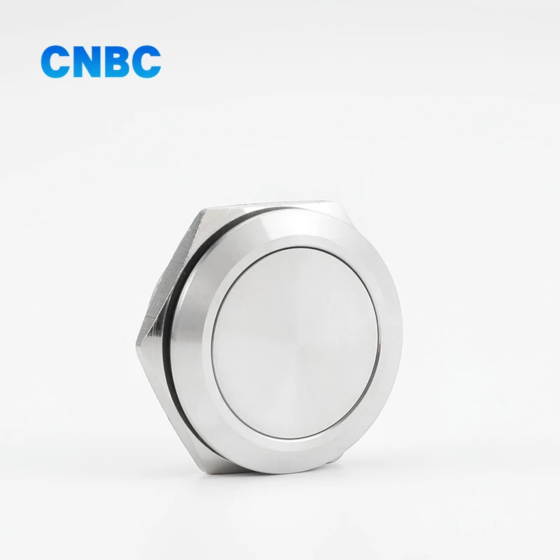CNBC 22mm short type non-illuminated momentary  metal push button switch with terminal pins