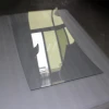CNC grilling edges screen tv lcd glass , 2+2mm curve laminated glass screen