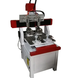 CNC Wood Router 6060 1500W Four Spindles Woodworking Lathe Milling Machine for Wood Engraving with Handle Control G Code