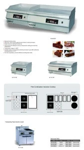 Commercial tabletop electric griddle grill stainless steel induction griddle