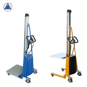 Compact Electric Stacker Platform Portable Powered Mini Lifter