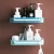 Import Concise practical plastic bathroom storage rack nail free storage holders organizer home use traceless bathroom wall shelf from China
