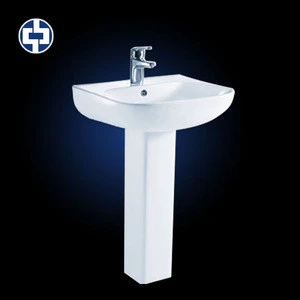 Construction &amp;Real Estate bathroom sinks ceramic/ porcelain white color easy-cleaning&amp;Installation a set pedestal basin sink